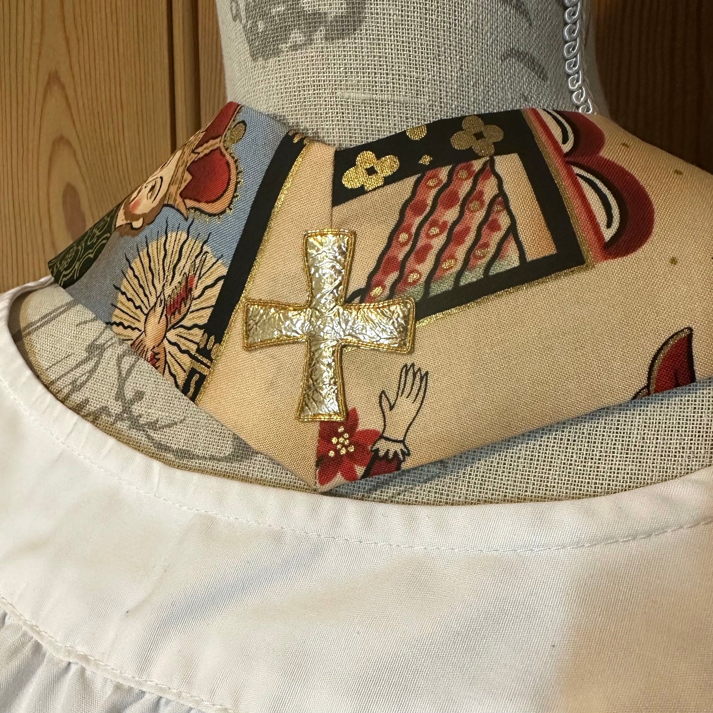 Nativity icon clergy stole, 47"