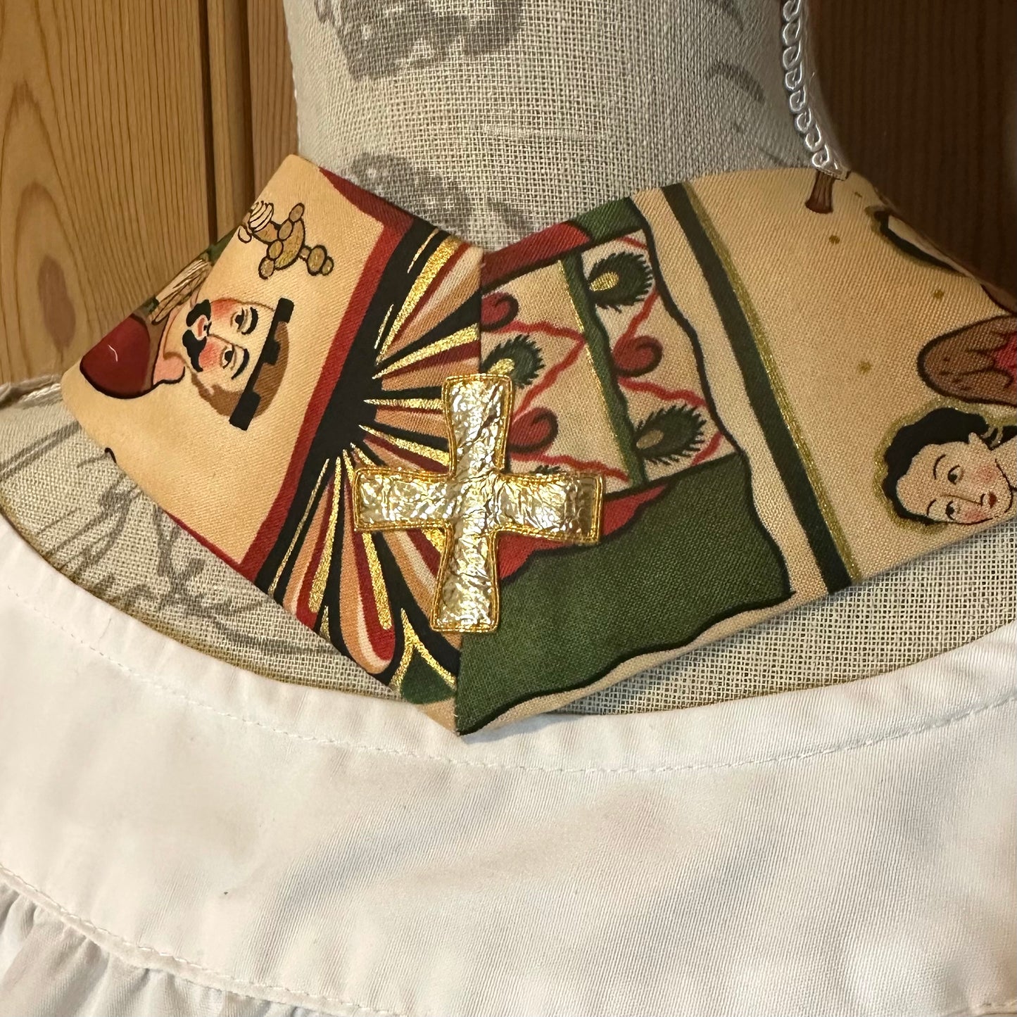 Nativity icon clergy stole, 47"