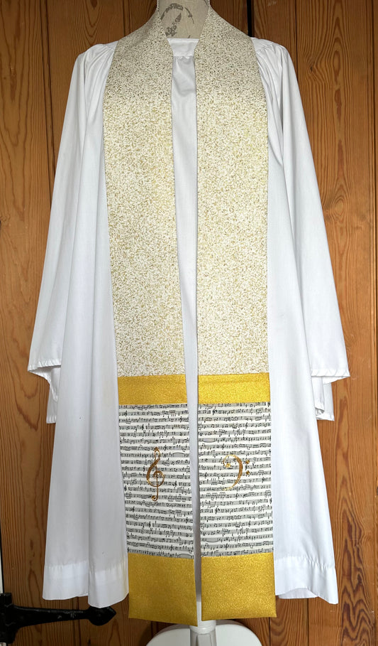 Music clergy stole, 47"