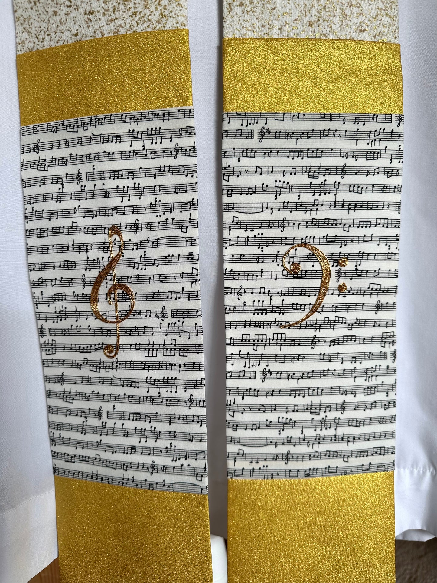 Music clergy stole, 47"