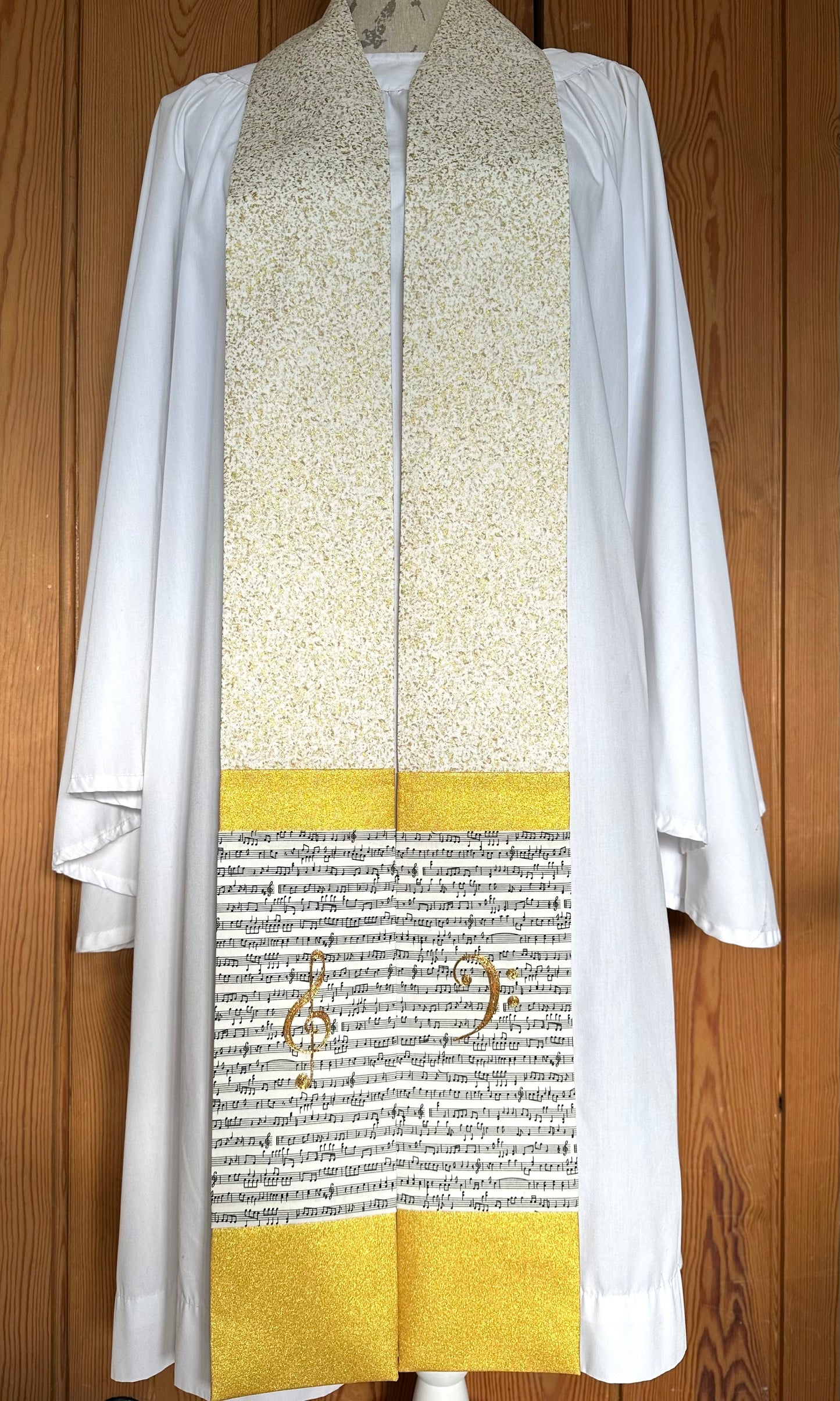 Music clergy stole, 45"