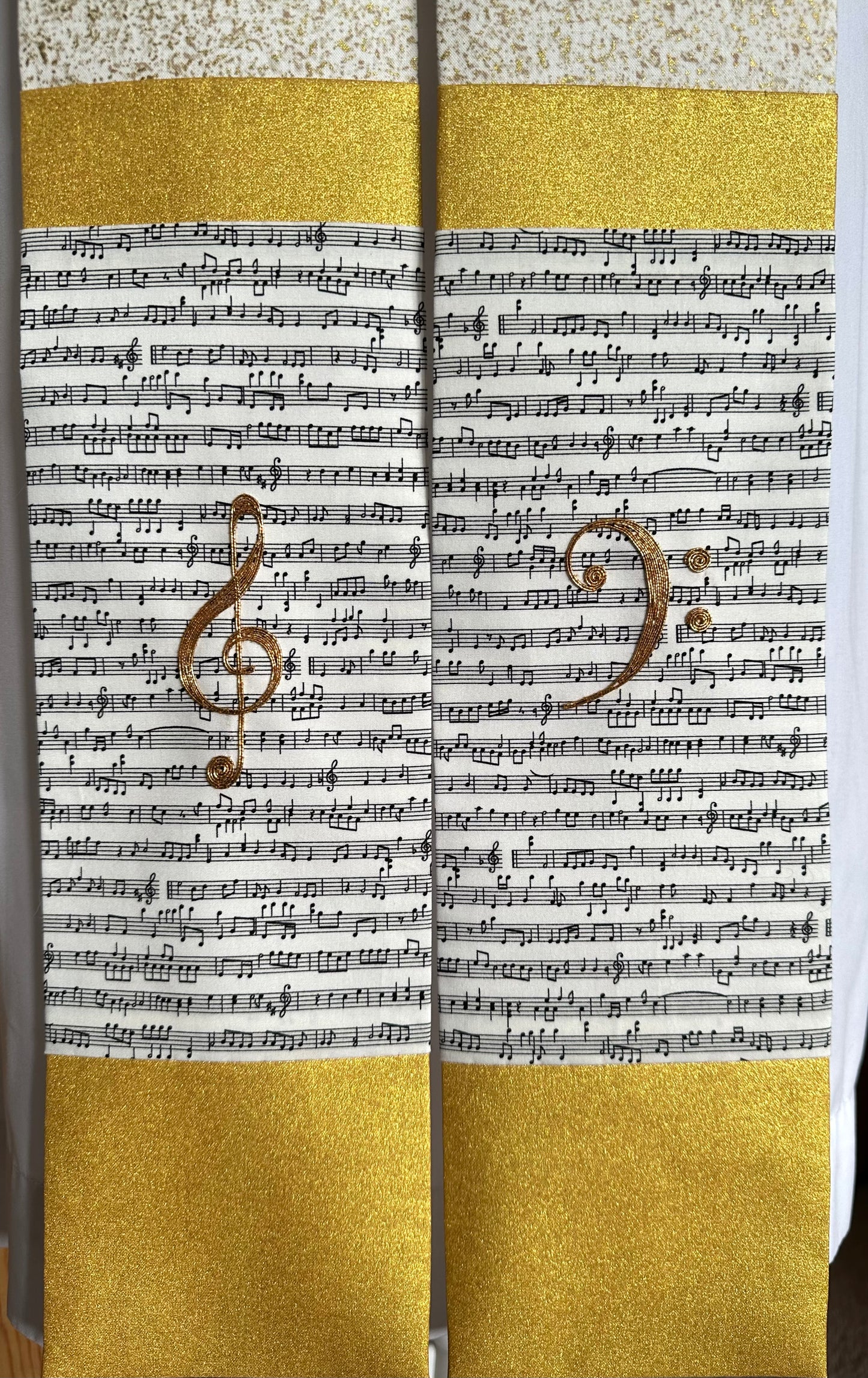 Music clergy stole, 45"