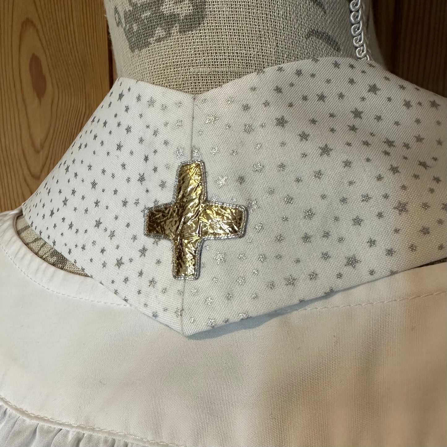 Starry Christmas clergy stole, 44"