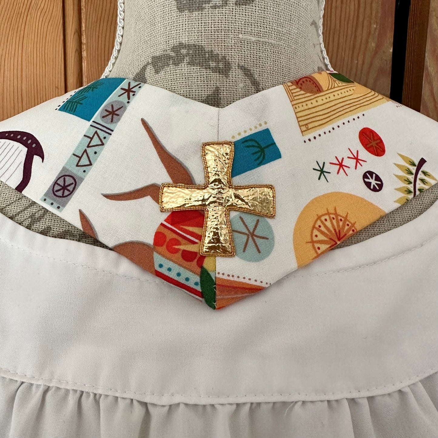 Nativity clergy stole, bright. 47"